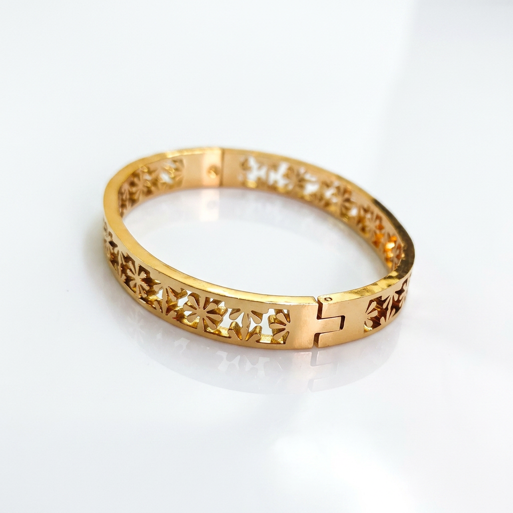 Chain Gold Plated Heart Bracelet