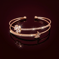 Cuff Gold Plated Butterfly Bracelet
