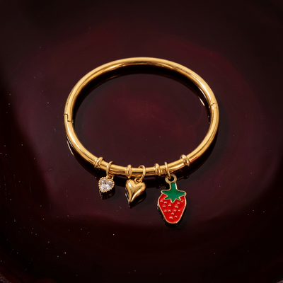 Charm Gold Plated Heart Bracelet
