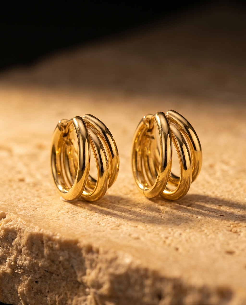 FYER1035 Rose Gold Open Heart Crystal Stud Earrings | Alohi