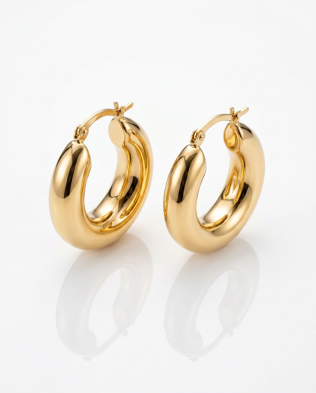 FYER1036 Rose Gold Small Crystal Inlaid Hoop Earrings | Alohi