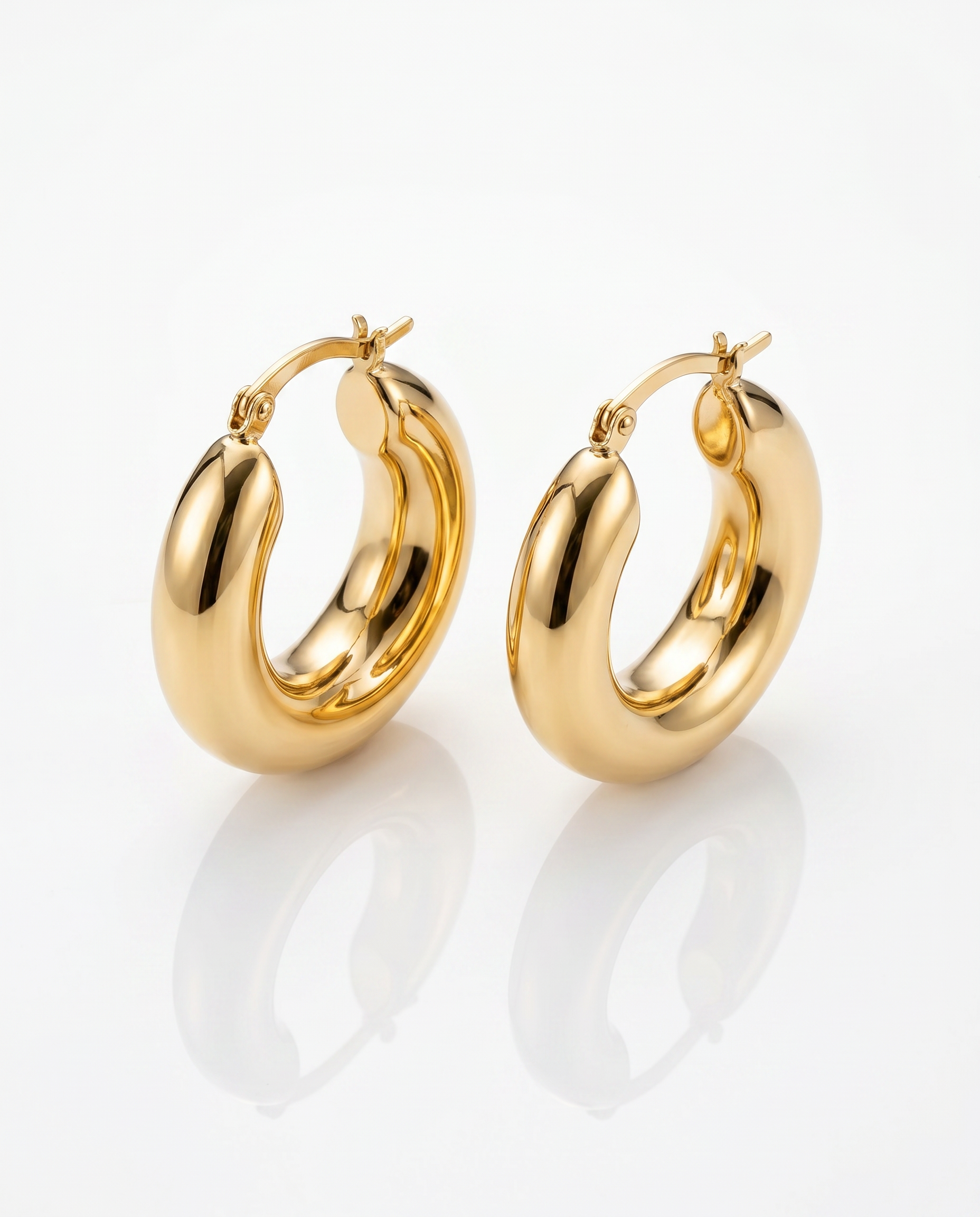 FYER1036 Rose Gold Small Crystal Inlaid Hoop Earrings | Alohi