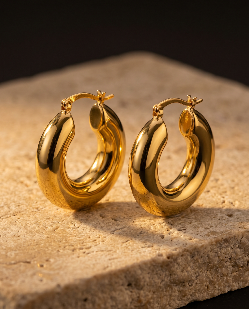 FYER1036 Rose Gold Small Crystal Inlaid Hoop Earrings | Alohi