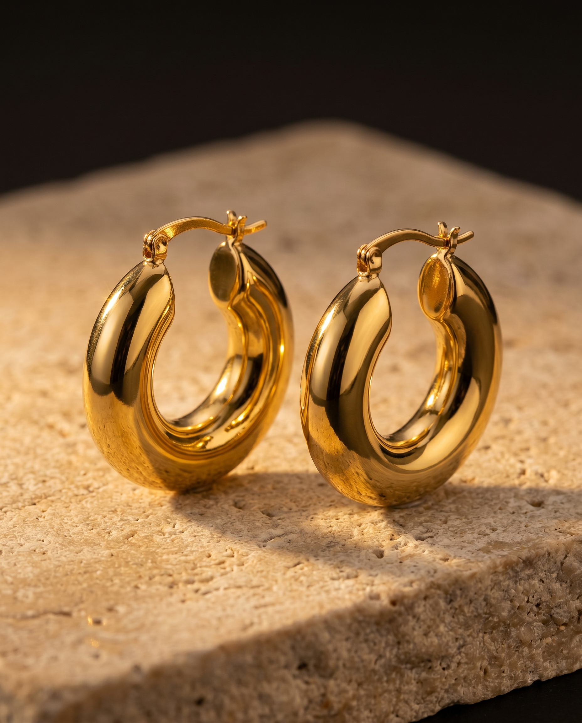 FYER1036 Rose Gold Small Crystal Inlaid Hoop Earrings | Alohi