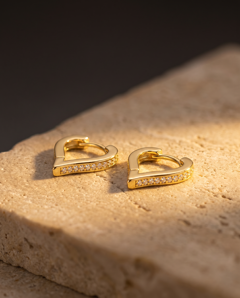 FYER1038 - Gold Geometric Interlocking Square Drop Earrings | Alohi