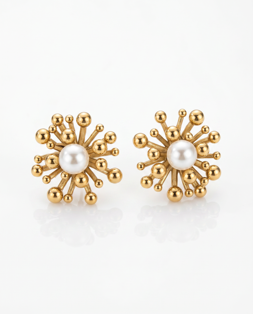 FYER1041 - Gold Celestial Star Crystal Drop Earrings | Alohi