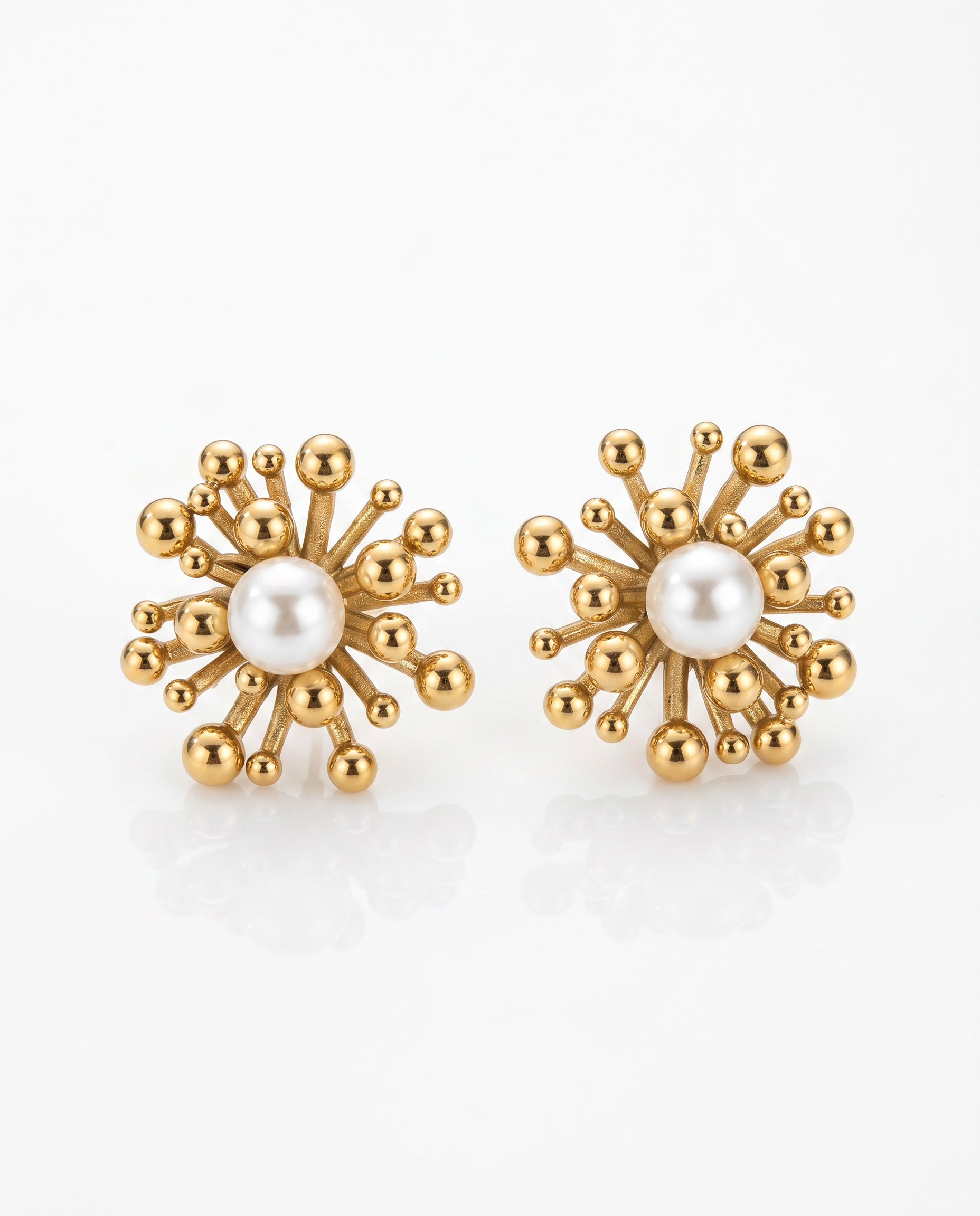 FYER1041 - Gold Celestial Star Crystal Drop Earrings | Alohi