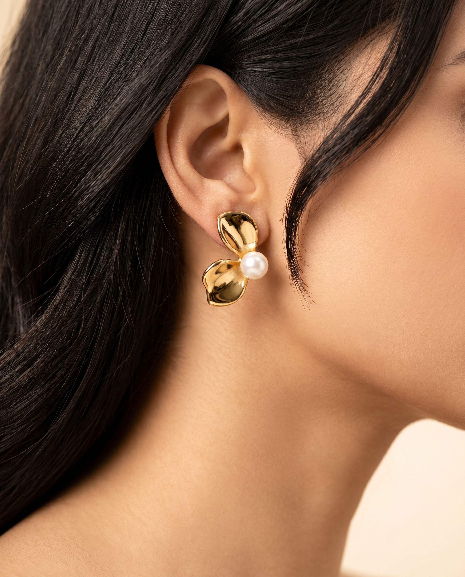 FYER1042 - Gold Cascading Multi Star Crystal Drop Earrings | Alohi