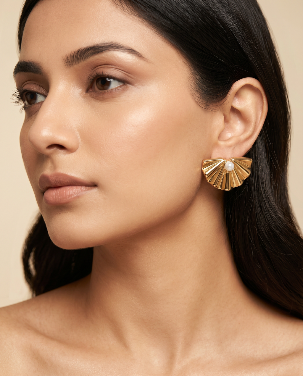 FYER1043 - Rose Gold Butterfly Crystal Pavac Hoop Earrings | Alohi