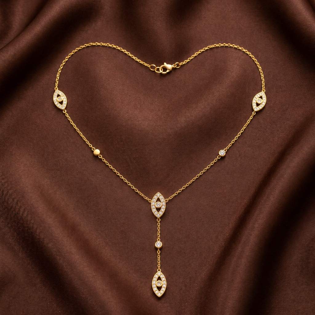 Gold Plated Steel Chain Pendant Necklace