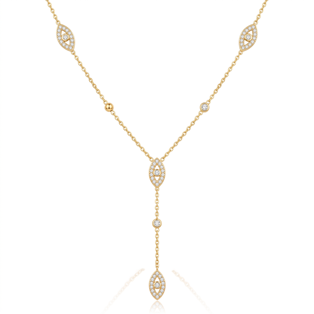 Gold Plated Steel Chain Pendant Necklace