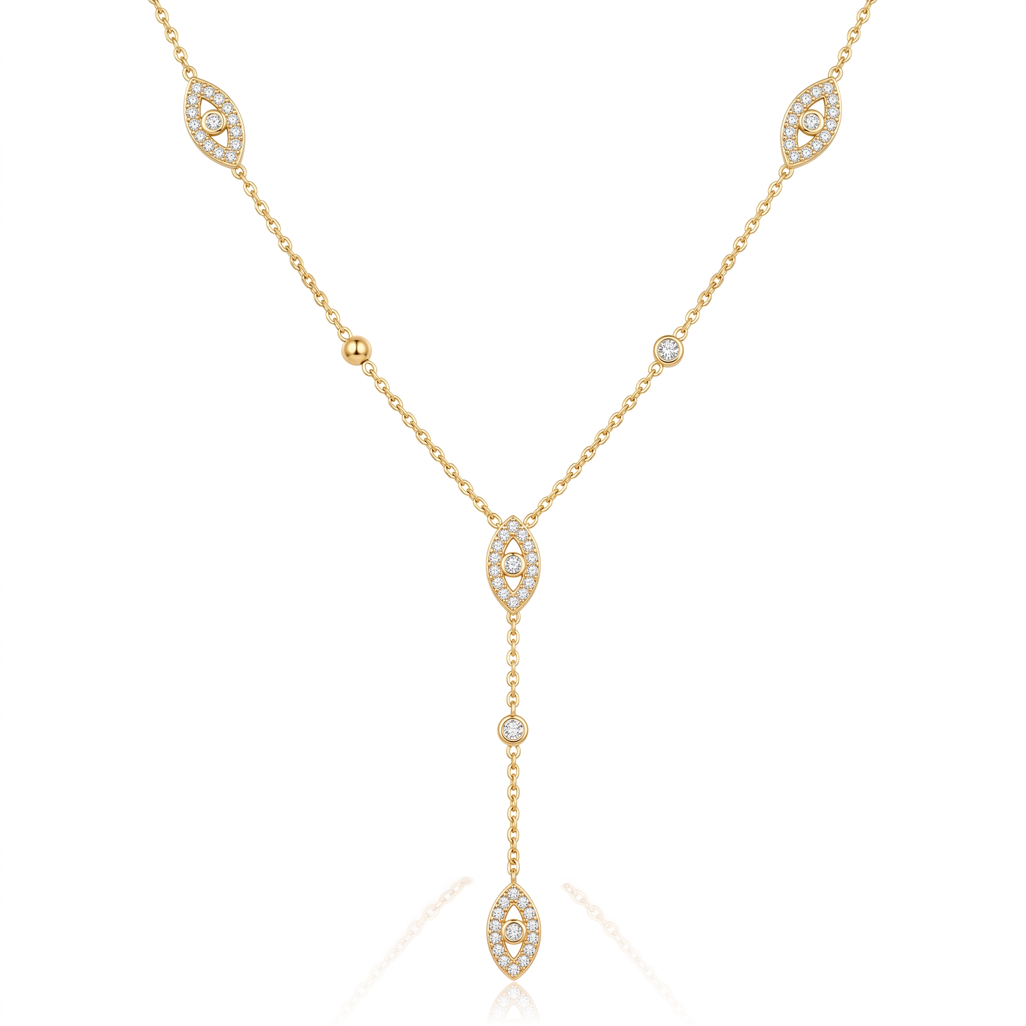 Gold Plated Steel Chain Pendant Necklace