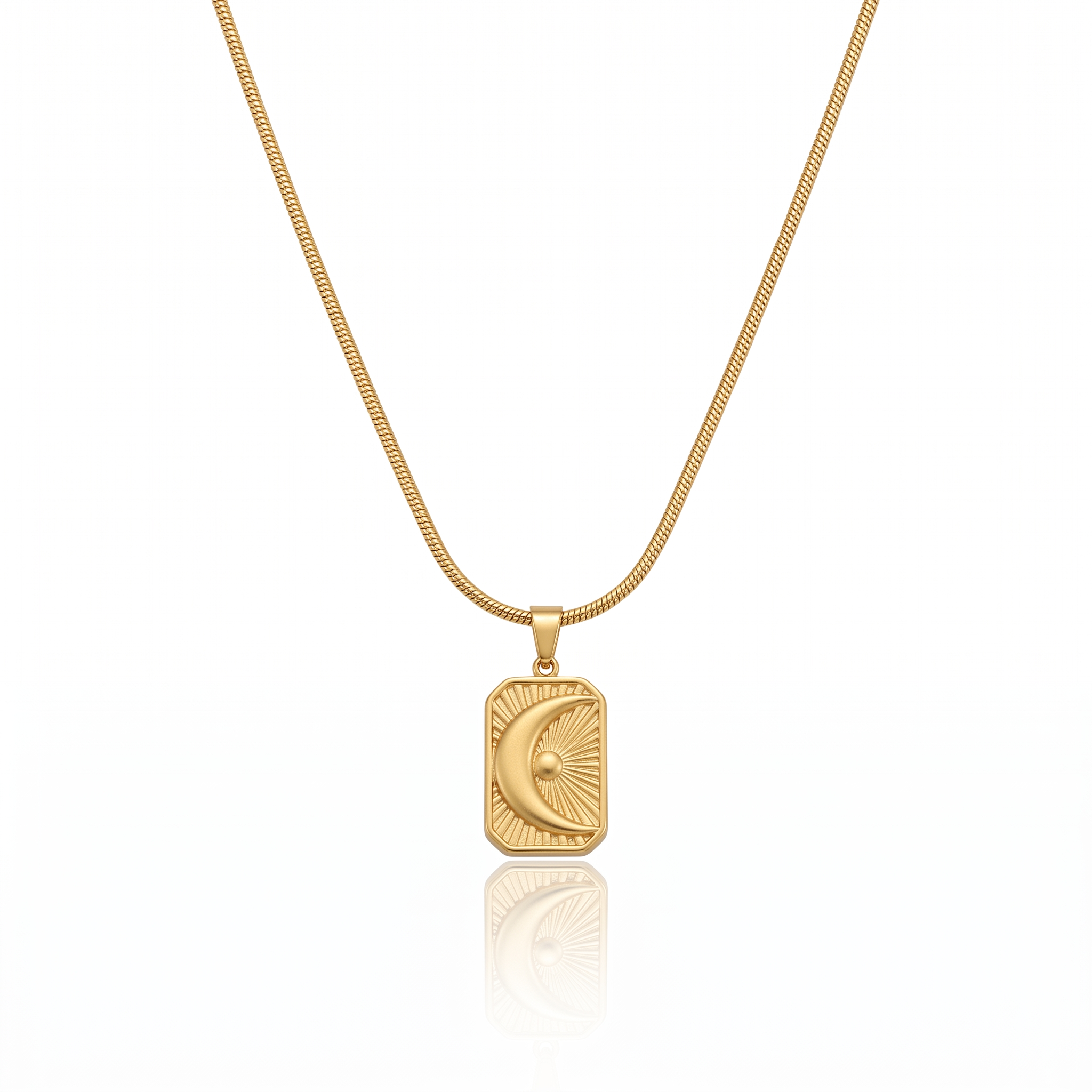 Gold Plated Steel Pendant Necklace
