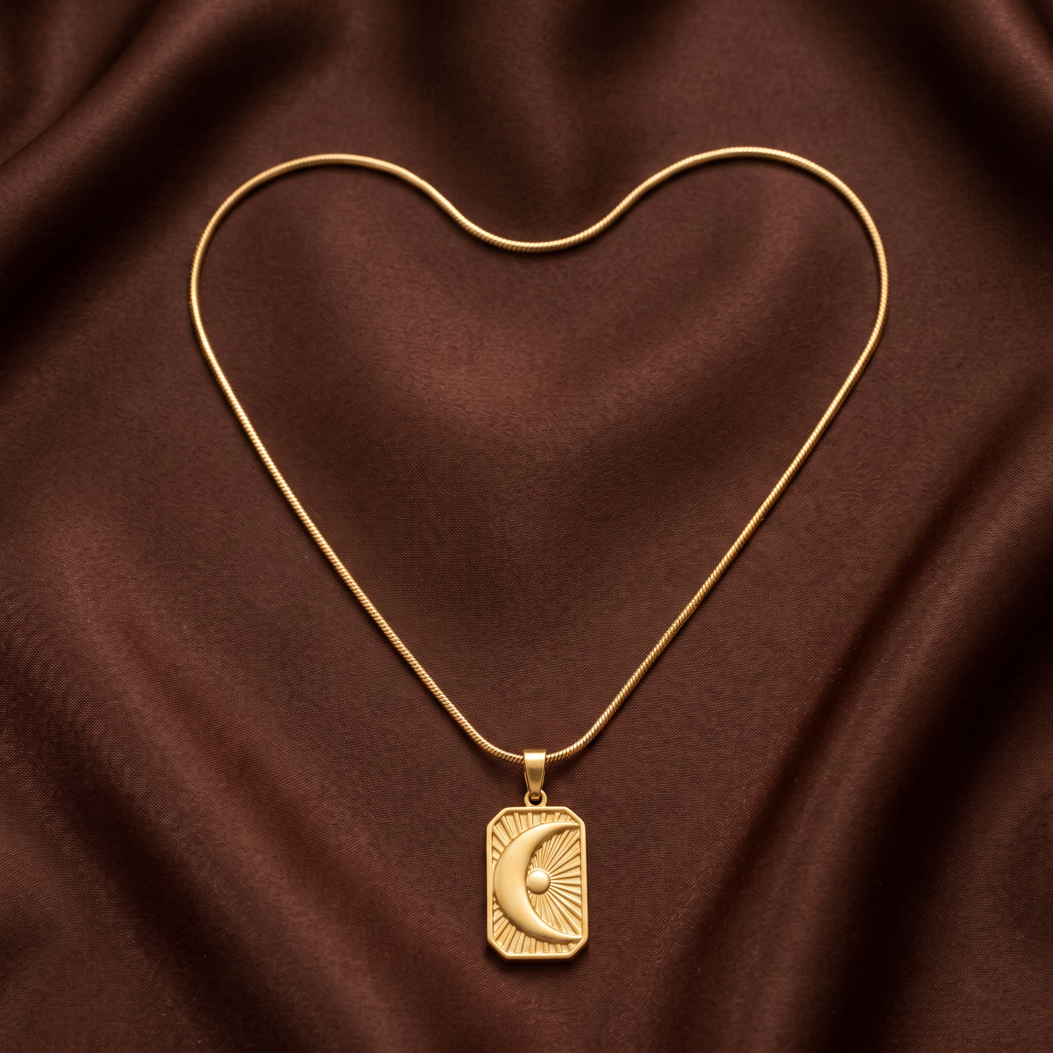 Gold Plated Steel Pendant Necklace