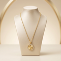 Gold Plated Steel Chain Pendant Necklace