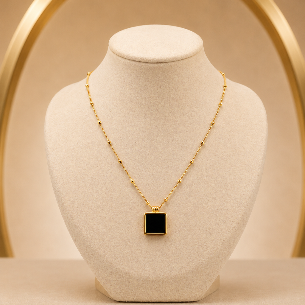 Pendant Gold Plated Geometric Necklace
