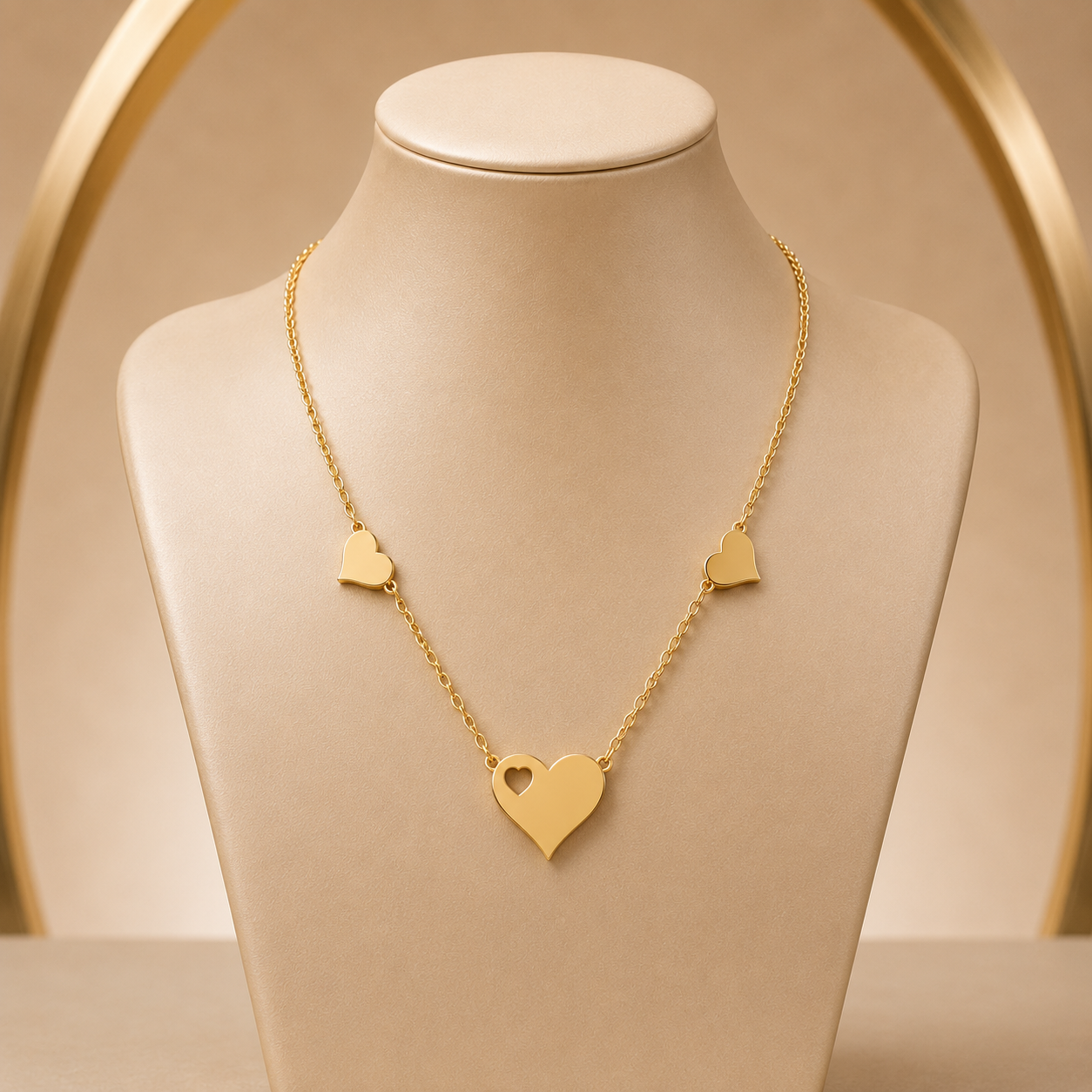 Pendant Gold Plated Geometric Necklace