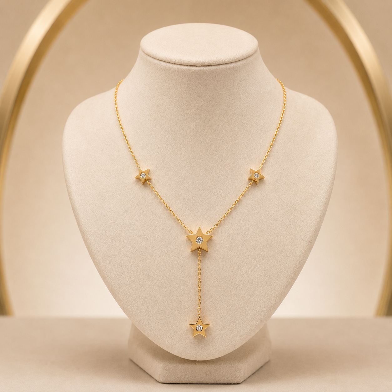 Pendant Gold Plated Geometric Necklace