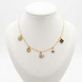 Layered Gold Plated Butterfly Necklace