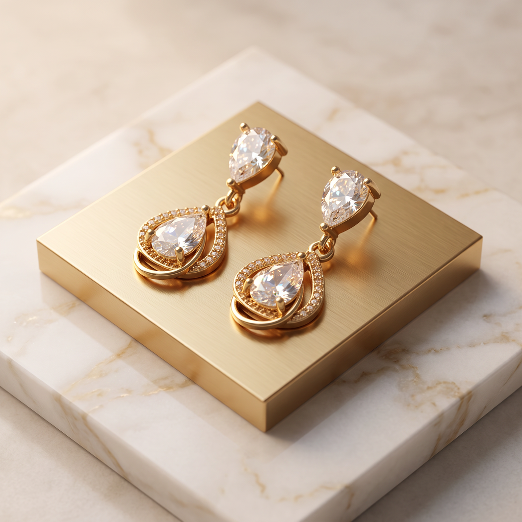 Gold Bow Pearl Drop Earrings