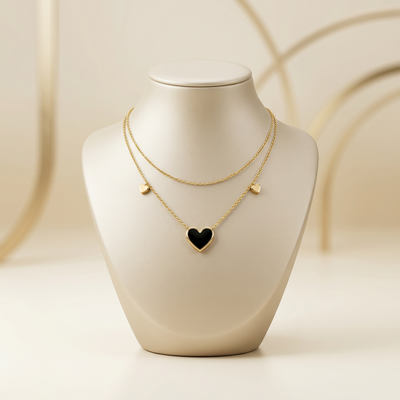 Layered Gold Plated Butterfly Necklace