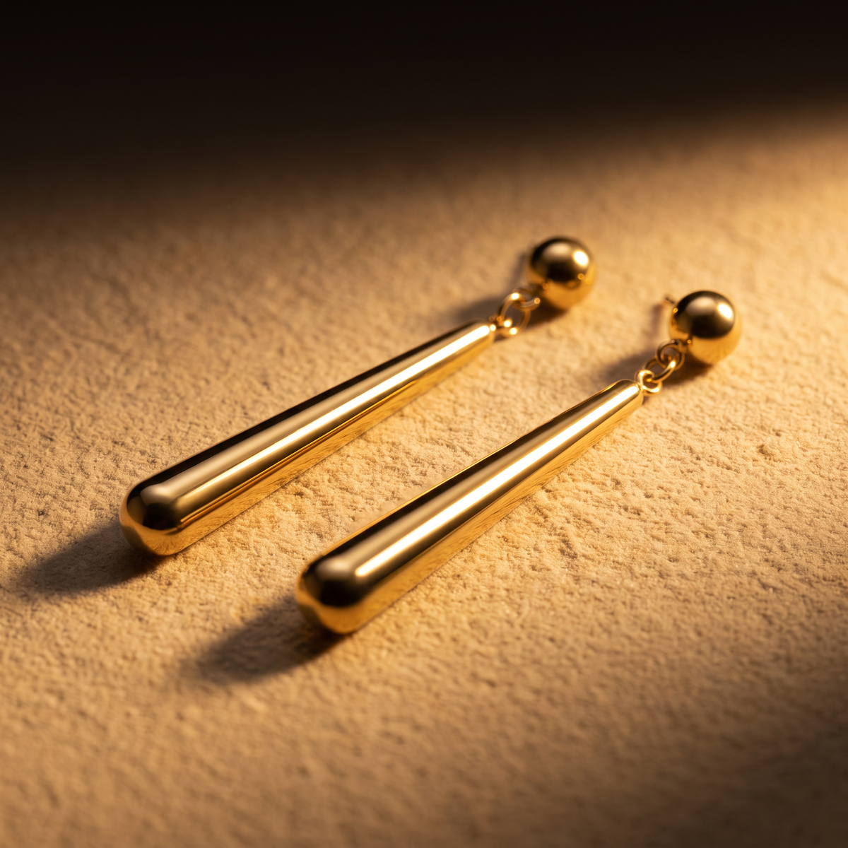Gold Teardrop Drop Earrings